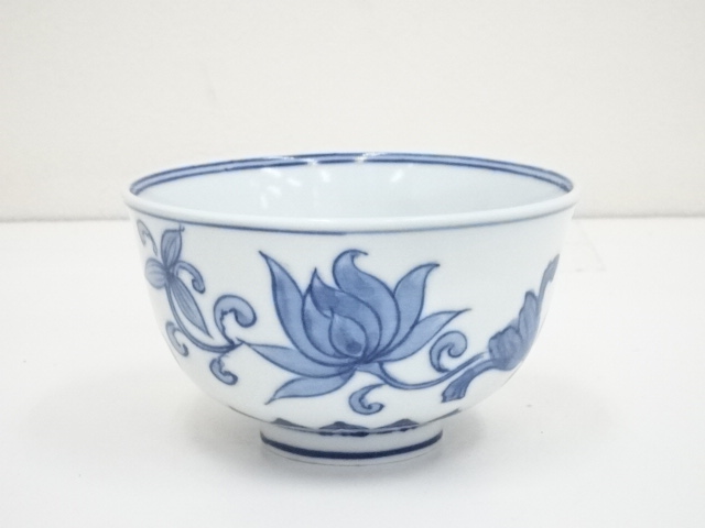 道具 ] - 道具 春甫造 染付花唐草茶碗（共箱） | ネットショップ圭